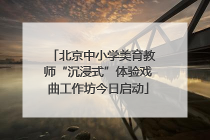 北京中小学美育教师“沉浸式”体验戏曲工作坊今日启动