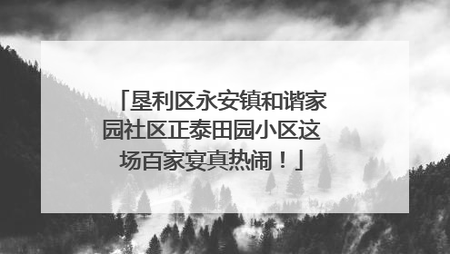 垦利区永安镇和谐家园社区正泰田园小区这场百家宴真热闹！