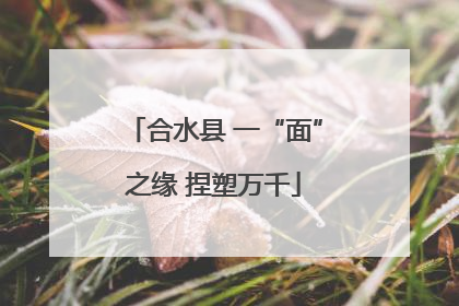 合水县 一“面”之缘 捏塑万千
