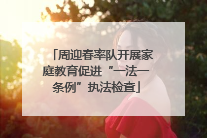周迎春率队开展家庭教育促进“一法一条例”执法检查