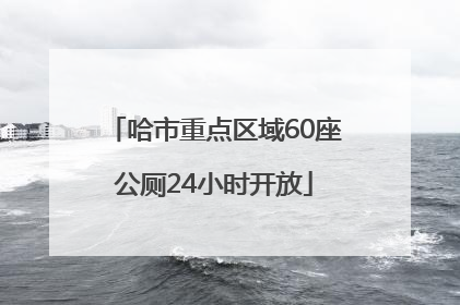 哈市重点区域60座公厕24小时开放