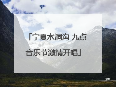 宁夏水洞沟 九点音乐节激情开唱