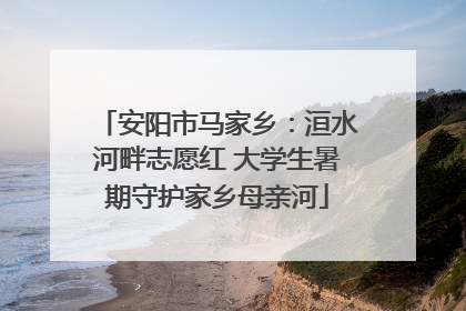 安阳市马家乡：洹水河畔志愿红 大学生暑期守护家乡母亲河
