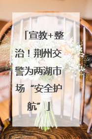 宣教+整治！荆州交警为两湖市场“安全护航”