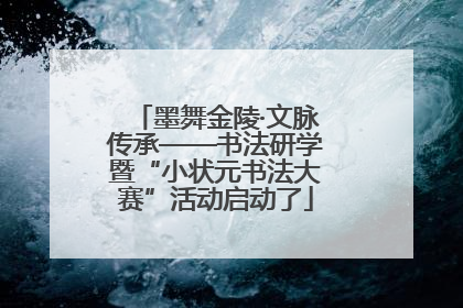 墨舞金陵·文脉传承——书法研学暨“小状元书法大赛”活动启动了