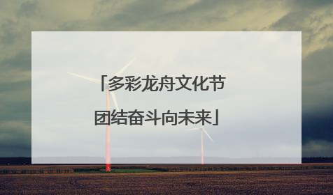 多彩龙舟文化节 团结奋斗向未来