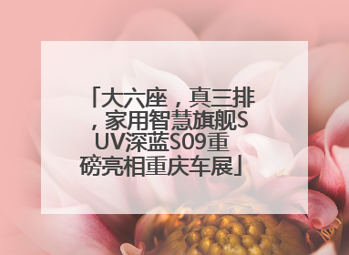 大六座，真三排，家用智慧旗舰SUV深蓝S09重磅亮相重庆车展