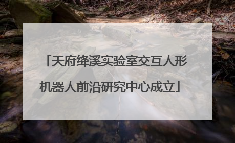 天府绛溪实验室交互人形机器人前沿研究中心成立