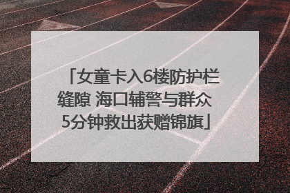 女童卡入6楼防护栏缝隙 海口辅警与群众5分钟救出获赠锦旗