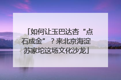 如何让玉巴达杏“点石成金”？来北京海淀苏家坨这场文化沙龙
