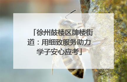 徐州鼓楼区牌楼街道：用细致服务助力学子安心应考