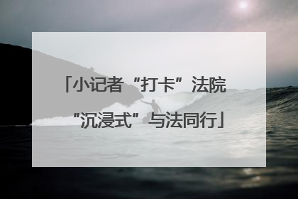 小记者“打卡”法院 “沉浸式”与法同行