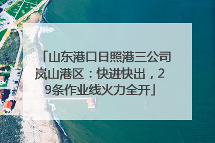 山东港口日照港三公司岚山港区：快进快出，29条作业线火力全开