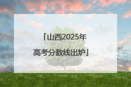 山西2025年高考分数线出炉