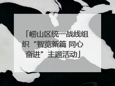 崂山区统一战线组织“智览新篇 同心奋进”主题活动