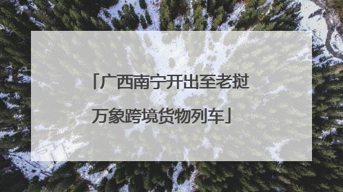 广西南宁开出至老挝万象跨境货物列车
