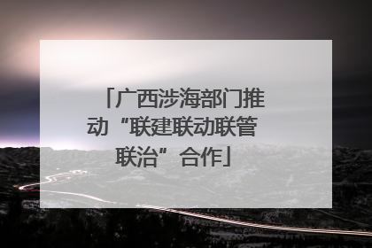 广西涉海部门推动“联建联动联管联治”合作