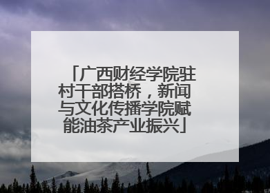 广西财经学院驻村干部搭桥，新闻与文化传播学院赋能油茶产业振兴