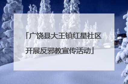 广饶县大王镇红星社区开展反邪教宣传活动