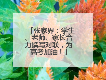 张家界：学生、老师、家长合力撰写对联，为高考加油！