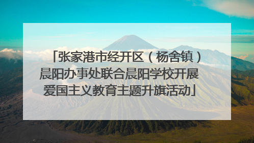 张家港市经开区（杨舍镇）晨阳办事处联合晨阳学校开展爱国主义教育主题升旗活动