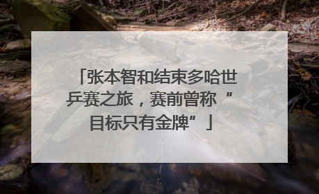 张本智和结束多哈世乒赛之旅，赛前曾称“目标只有金牌”