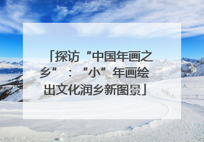 探访“中国年画之乡”：“小”年画绘出文化润乡新图景