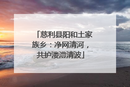 慈利县阳和土家族乡：净网清河，共护溇澧清波