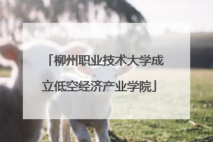 柳州职业技术大学成立低空经济产业学院