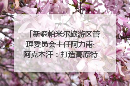 新疆帕米尔旅游区管理委员会主任阿力甫·阿克木汗：打造高原特色文旅品牌 推动县域旅游高质量发展｜第七届全国县域旅游研究成果发布系列活动