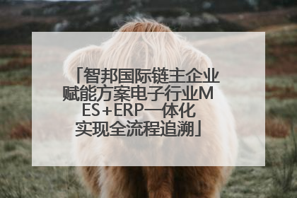智邦国际链主企业赋能方案电子行业MES+ERP一体化实现全流程追溯