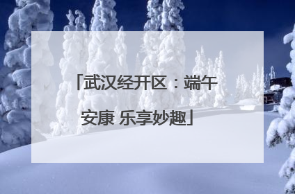 武汉经开区：端午安康 乐享妙趣