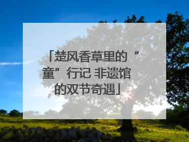 楚风香草里的“童”行记 非遗馆的双节奇遇