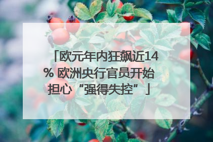 欧元年内狂飙近14% 欧洲央行官员开始担心“强得失控”
