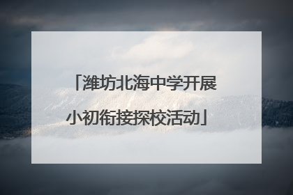 潍坊北海中学开展小初衔接探校活动