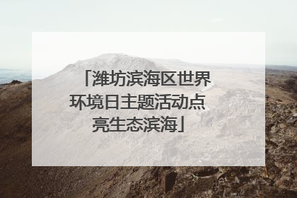 潍坊滨海区世界环境日主题活动点亮生态滨海