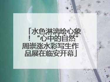 水色淋漓绘心象！“心中的自然”周崇涨水彩写生作品展在临安开幕