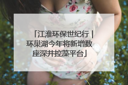 江淮环保世纪行｜环巢湖今年将新增数座深井控藻平台