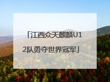江西众天麒麟U12队勇夺世界冠军