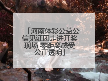 河南体彩公益公信见证团走进开奖现场 零距离感受公正透明
