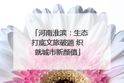 河南淮滨：生态打底文旅破题 织就城市新颜值