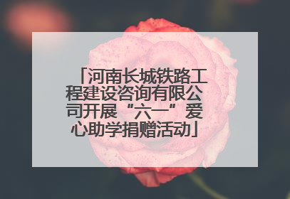 河南长城铁路工程建设咨询有限公司开展“六一”爱心助学捐赠活动