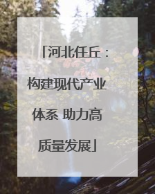 河北任丘：构建现代产业体系 助力高质量发展