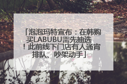 泡泡玛特宣布：在韩购买LABUBU需先抽选！此前线下门店有人通宵排队、吵架动手