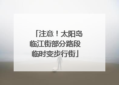 注意！太阳岛临江街部分路段临时变步行街
