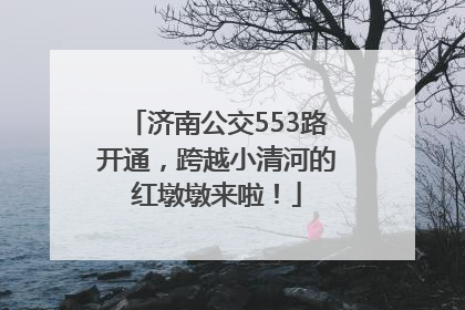 济南公交553路开通，跨越小清河的红墩墩来啦！