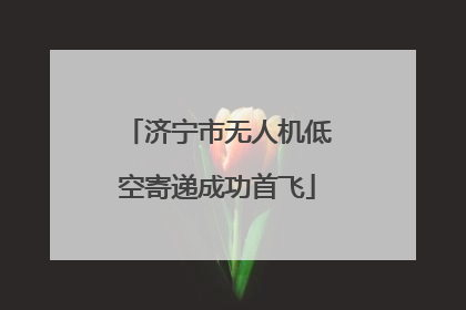 济宁市无人机低空寄递成功首飞