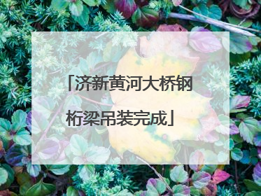 济新黄河大桥钢桁梁吊装完成