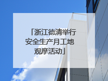 浙江德清举行安全生产月工地观摩活动