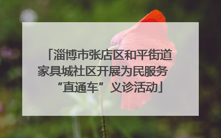 淄博市张店区和平街道家具城社区开展为民服务“直通车”义诊活动